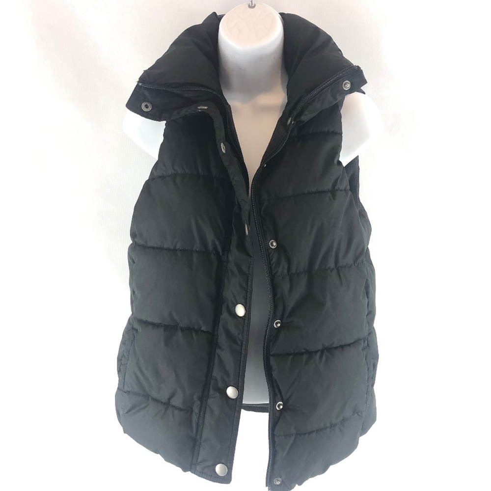 Old Navy Black Puff Vest Small Petite